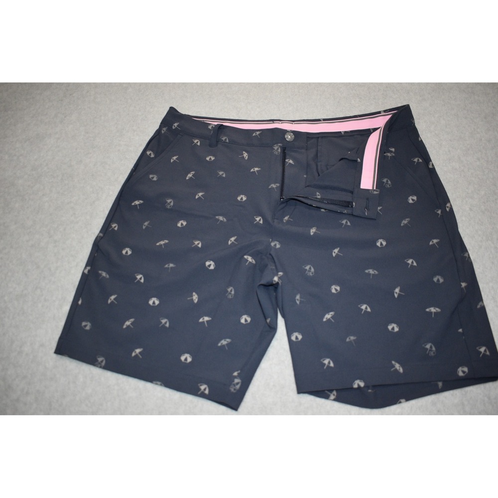 Puma Arnold Palmer Golf Shorts Mens 38 Navy Blue Umbrella Print 533022-02